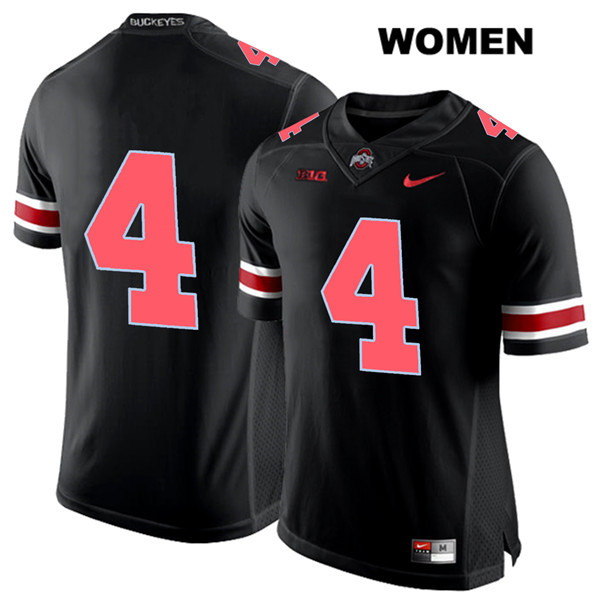 Ohio State Buckeyes Women's Jordan Fuller #4 Red Number Black Authentic Nike No Name College NCAA Stitched Football Jersey QQ19E08VC